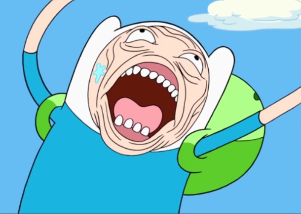 cartoon character Finn from Adventure Time