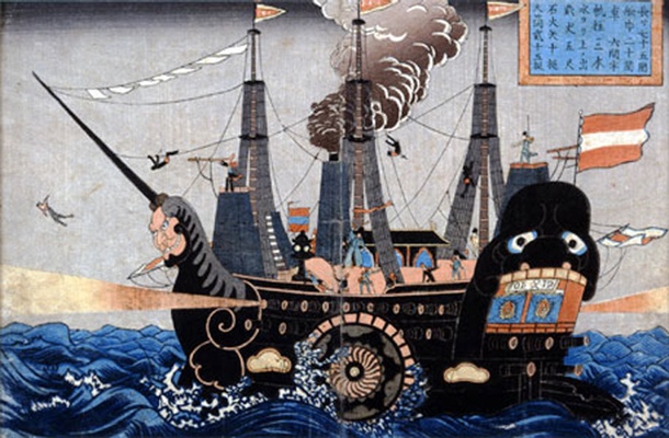 Japanese artistic depiction of the Black Ship