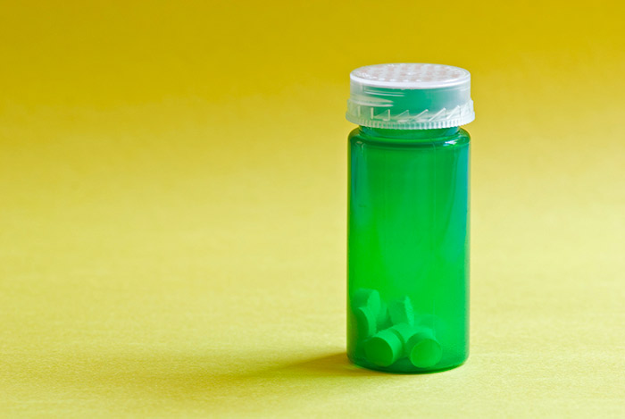 green pill bottle