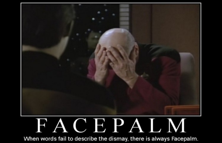 motivational poster facepalm captain picard