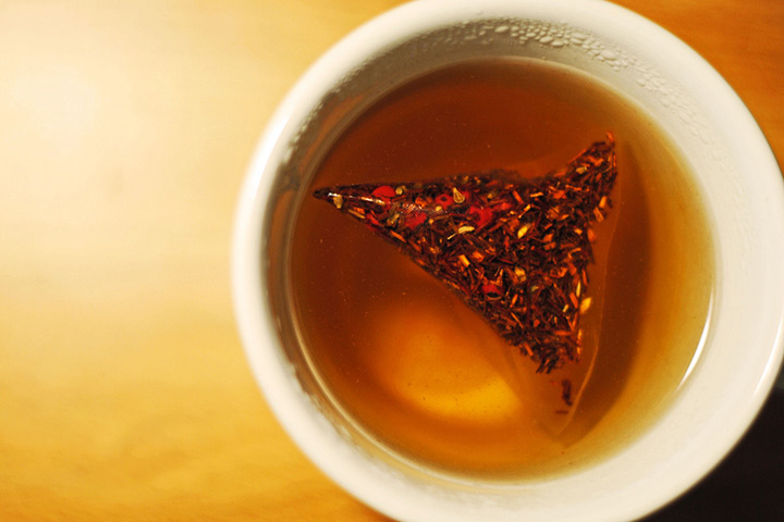 tea bag brewing in a cup of tea