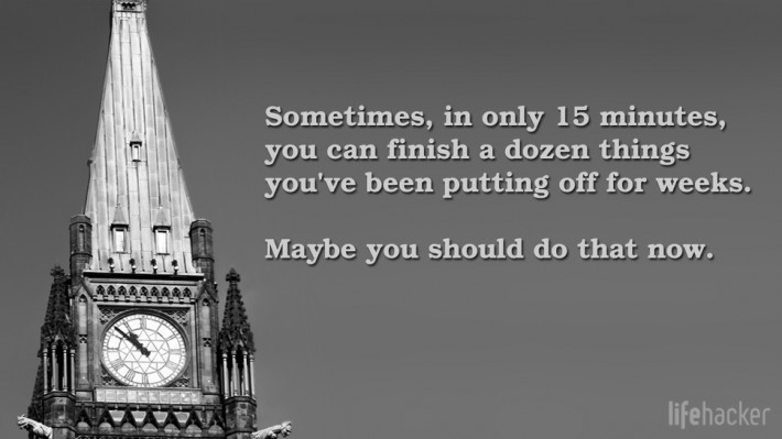 clock tower and motivational quote