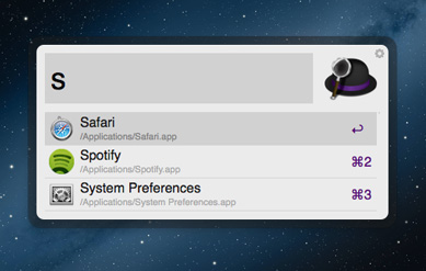 screenshot of alfred app