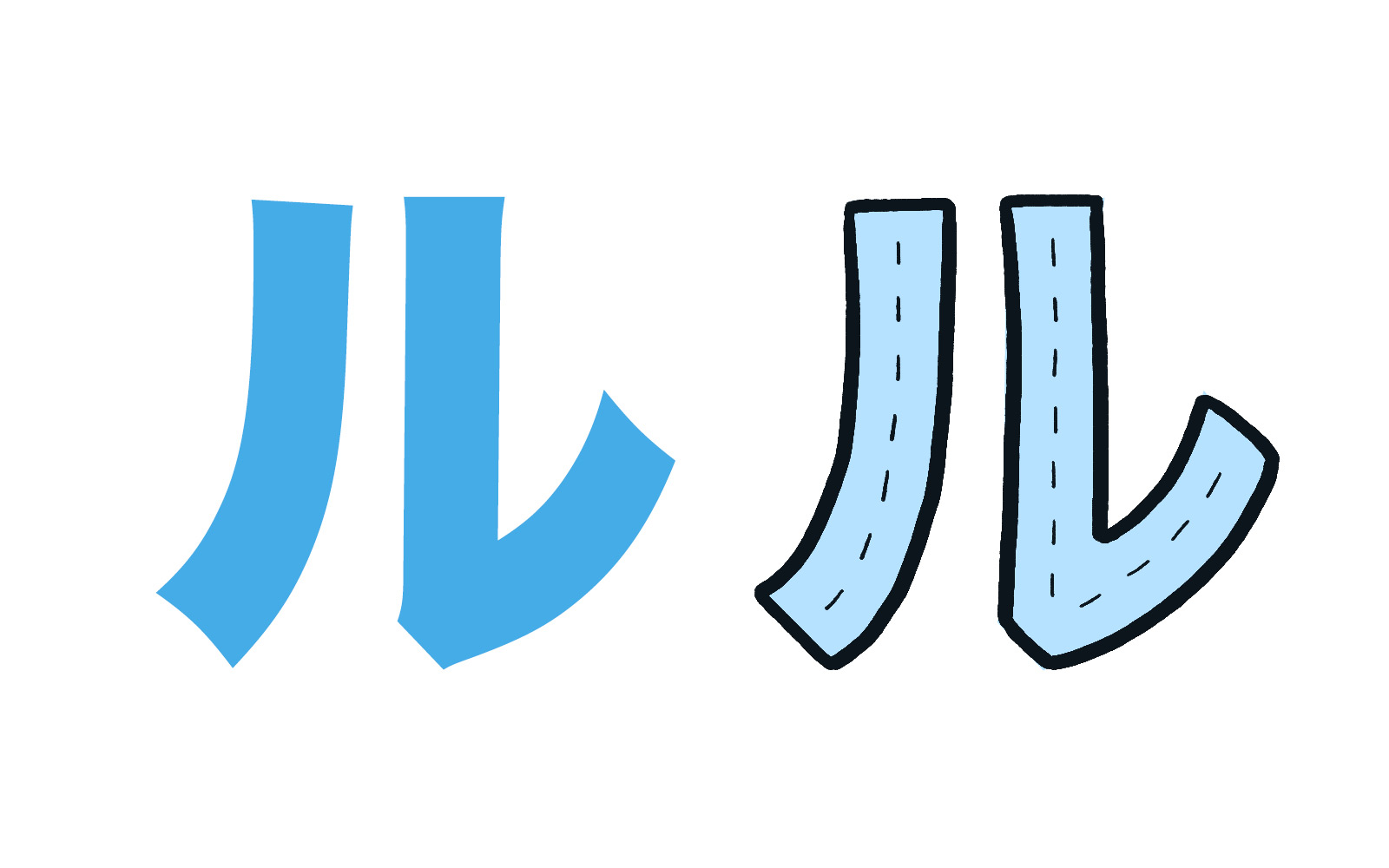 Katakana character ル mnemonic