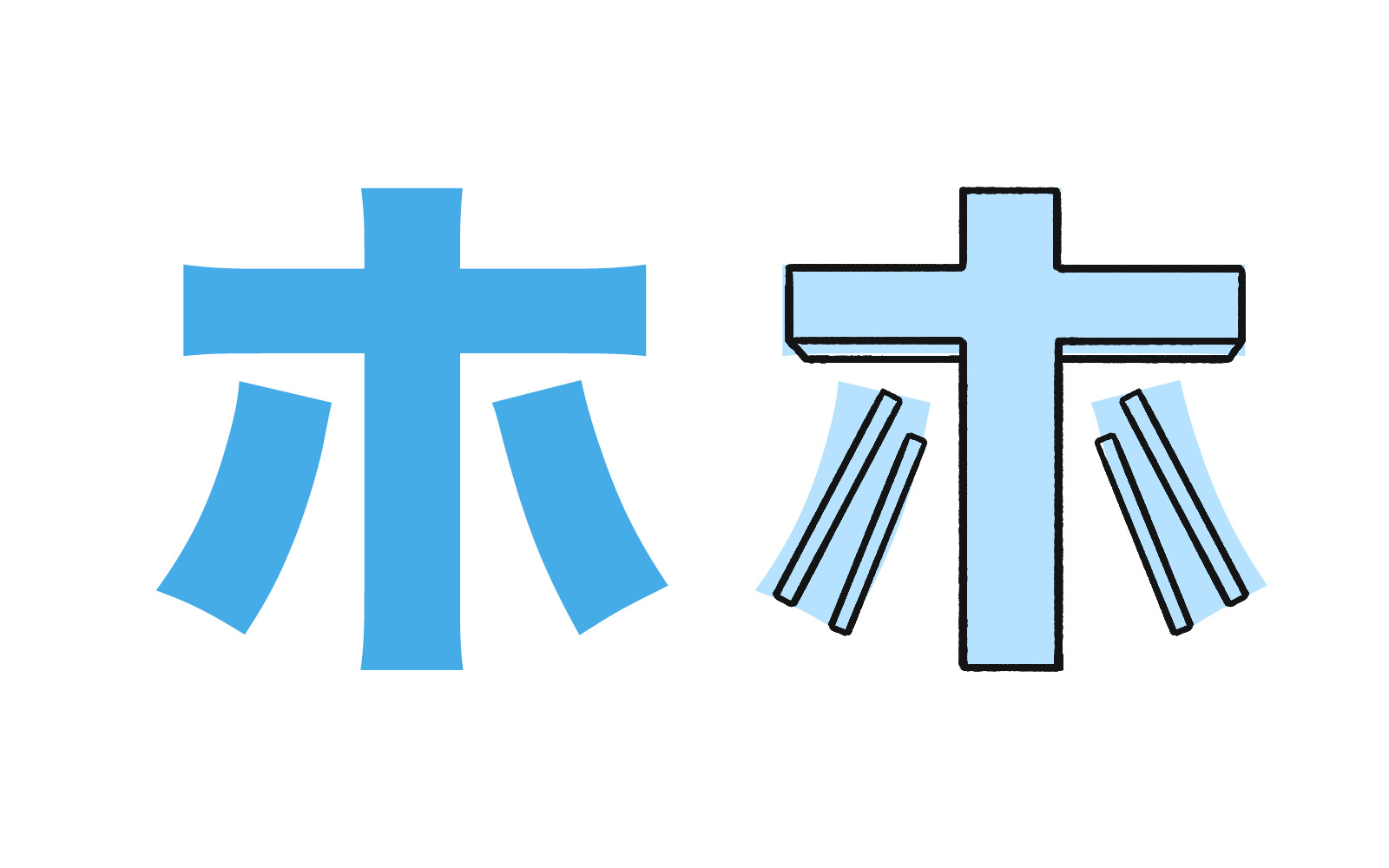 Katakana character ホ mnemonic