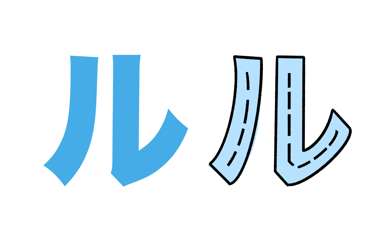 Katakana character ル mnemonic