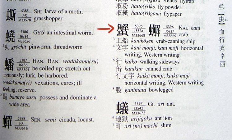 nelson kani entry how to use a kanji dictionary