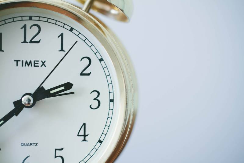 timex gold white alarm clock