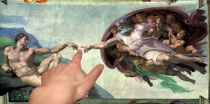 god and adam from sistine chapel