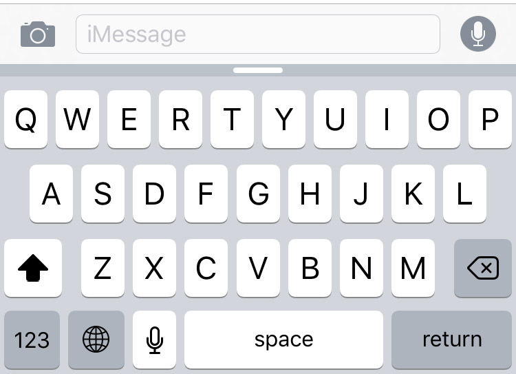 ios keyboard layout