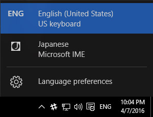 windows 10 toolbar switching keyboards