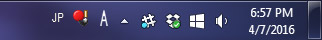 windows 7 alphanumeric toolbar