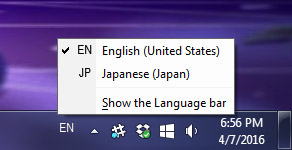 en jp switching toolbar in windows 7