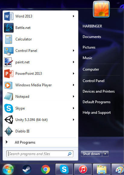 start menu for windows 7