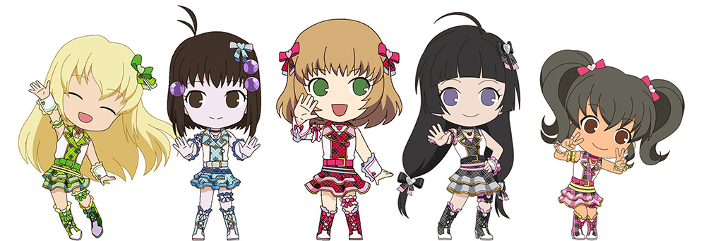 idol master characters as chibi