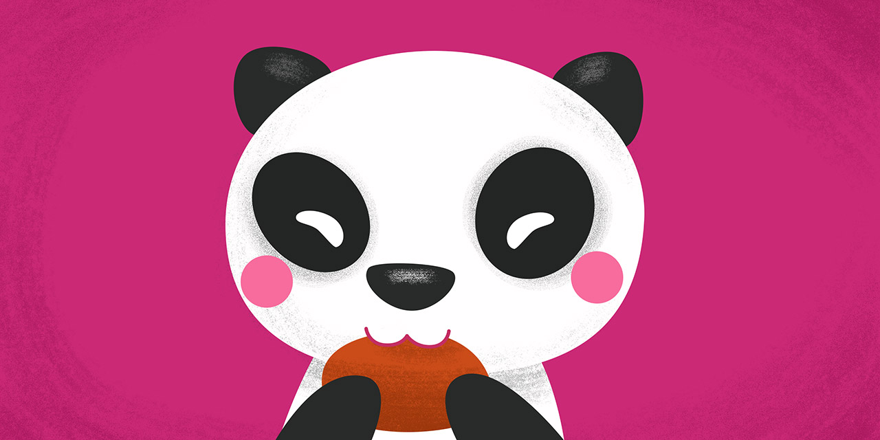 dajare of panda eating bread