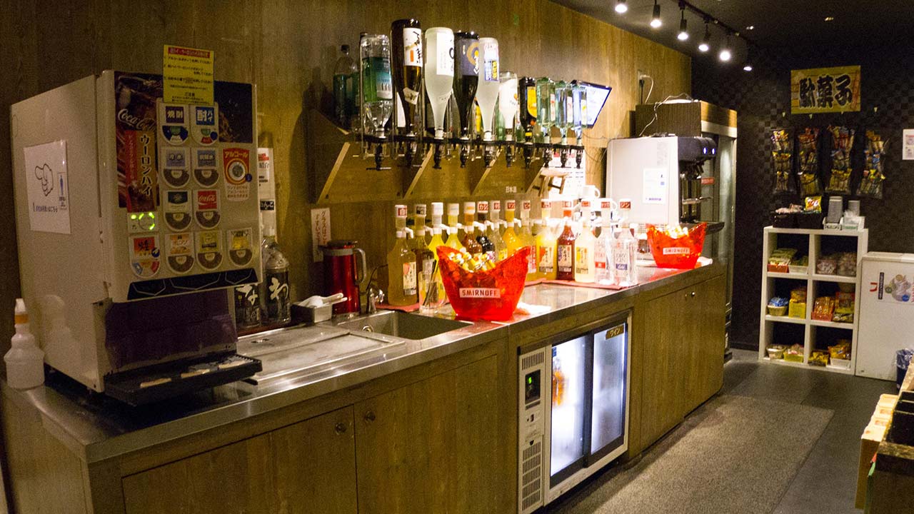 self serve drink bar at aisekiya