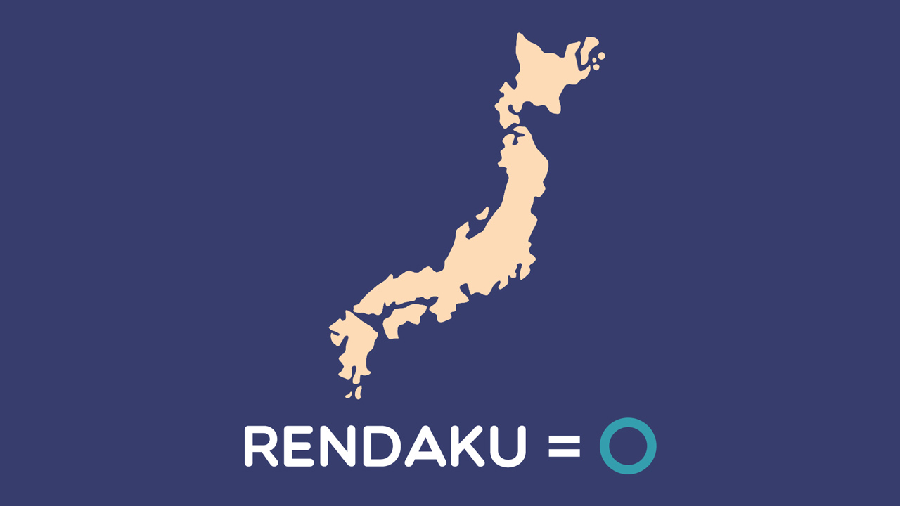 map of japan with word rendaku underneath