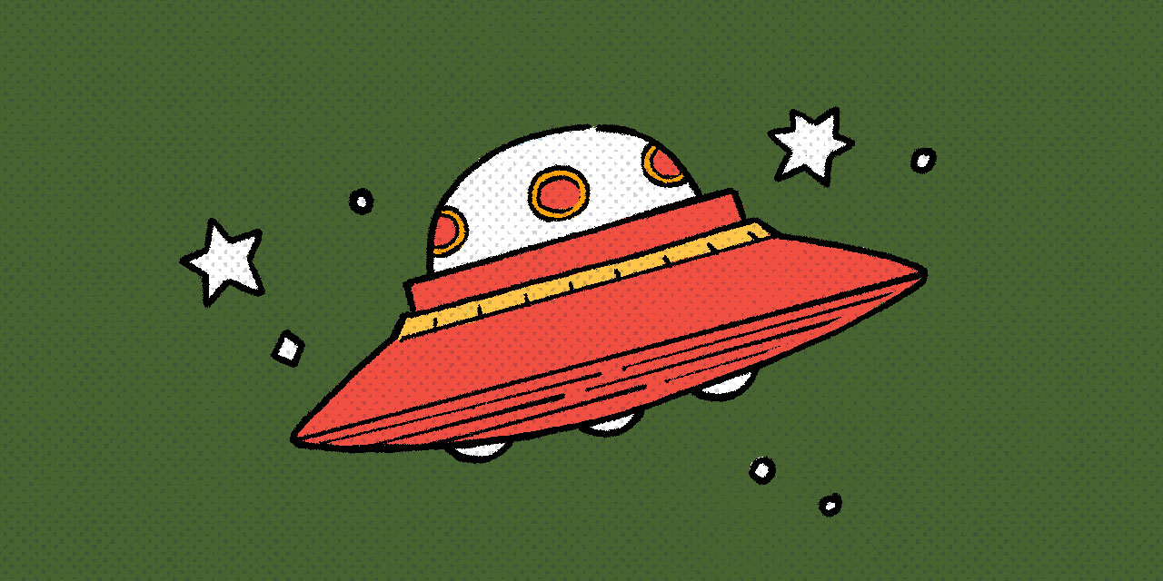 red ufo spaceship