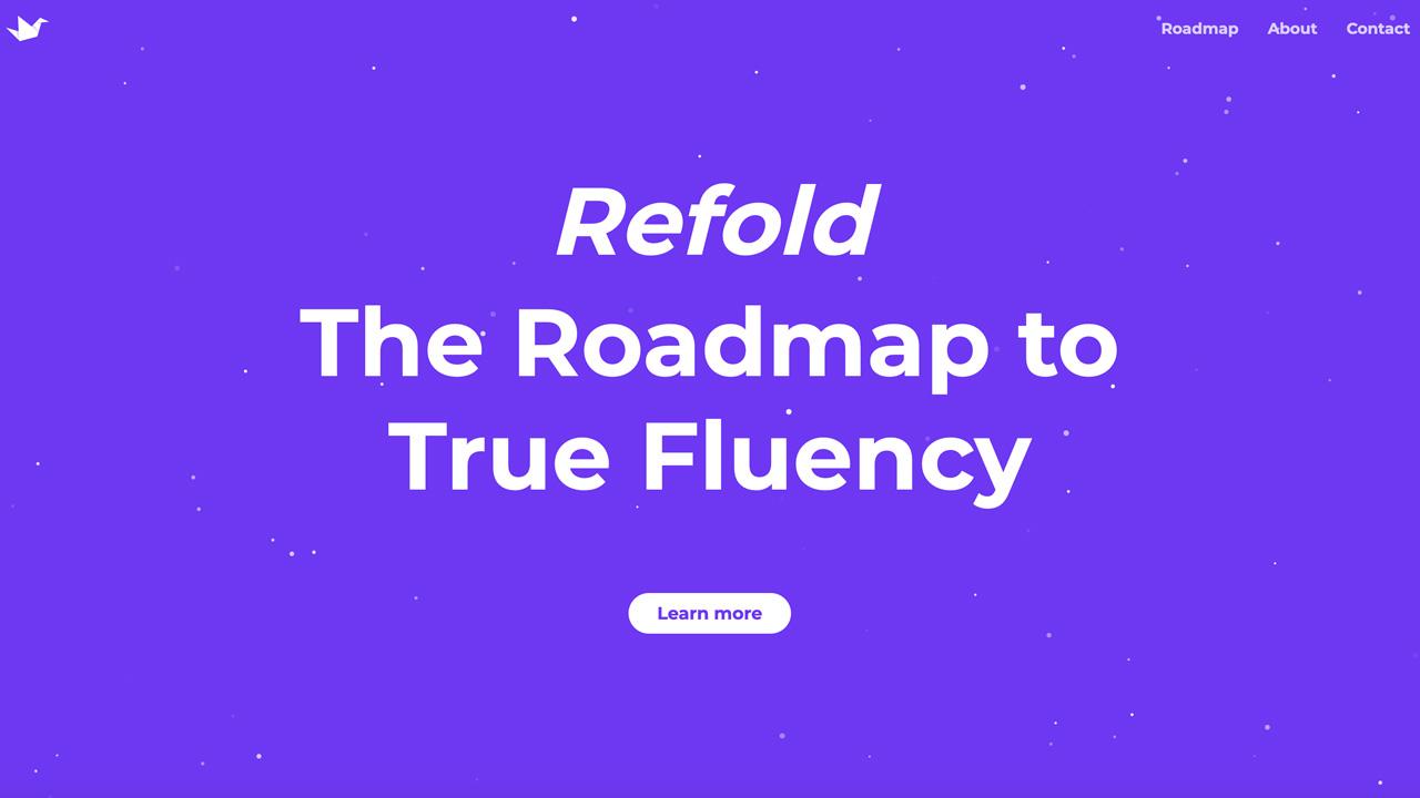 Refold web app homepage