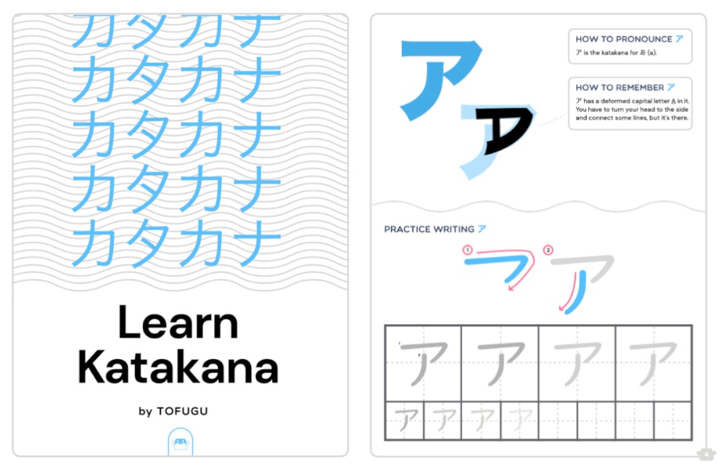 Learning Japanese Katakana Practice Book For Beginners: Japanese characters  writing practice workbook with stroke orders, handwriting exercise for