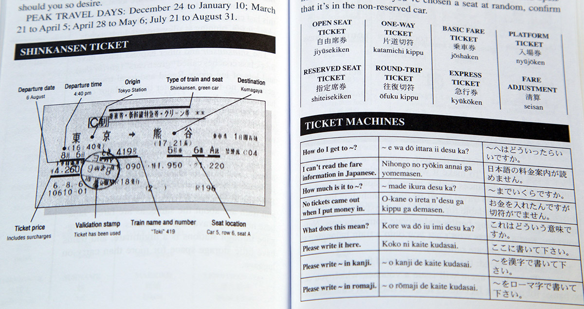 japanese for travelers train ticket