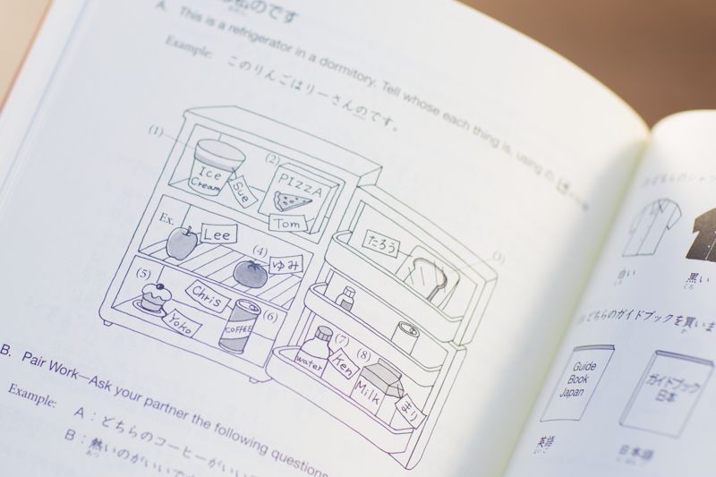 illustration of food in refrigerator