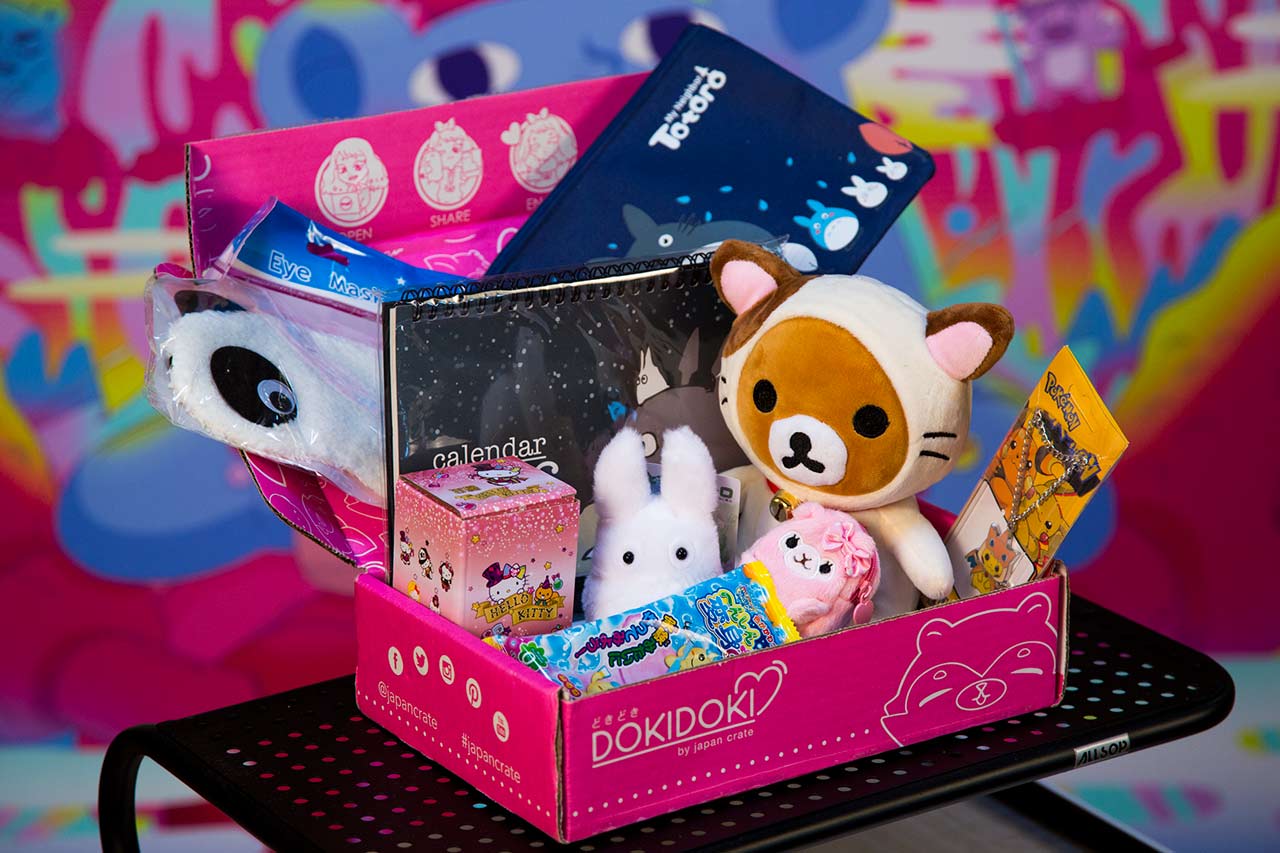 pink box filled with toys