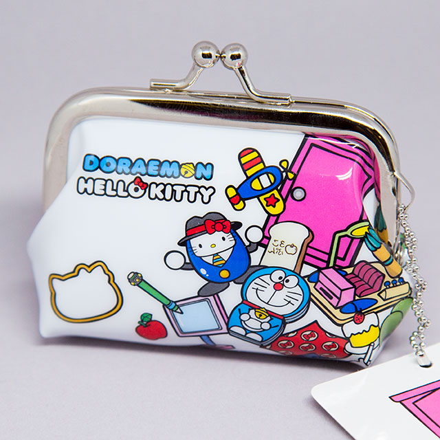 doraemon x hello kitty coin purse