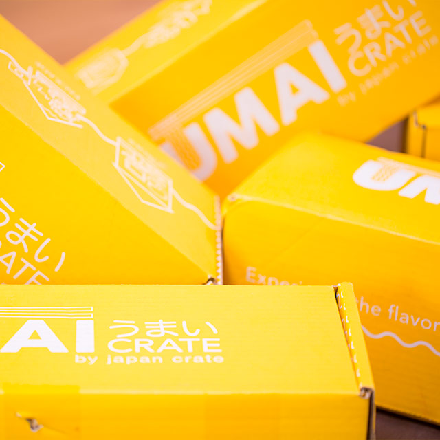 pile of umai crate boxes