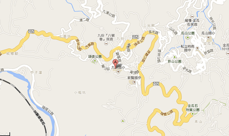 handy map of jiufen taiwan