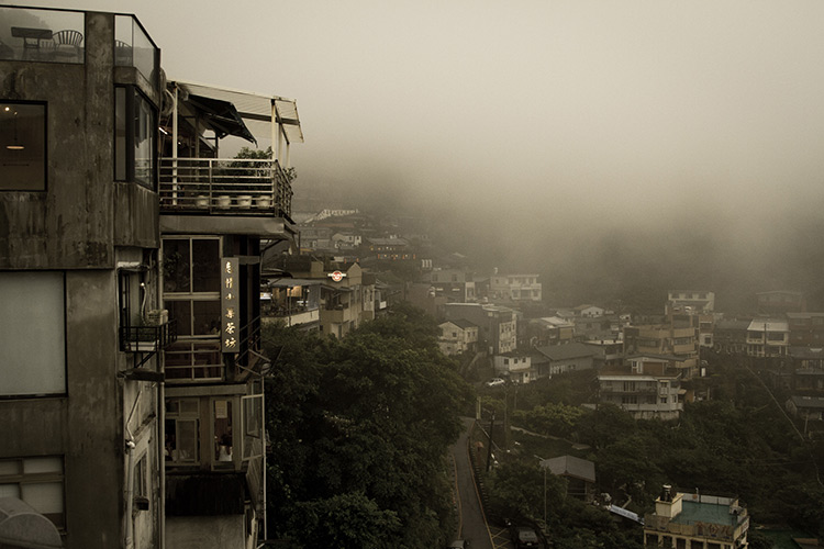 black and white taiwan building