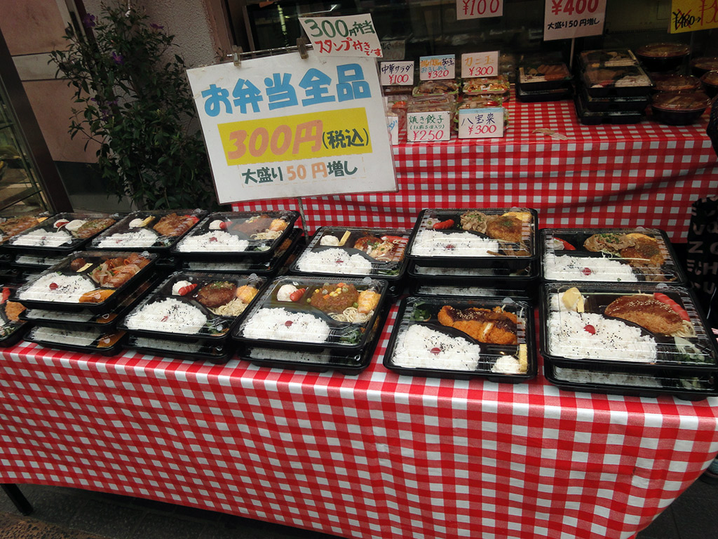 bento meals on checkered table ready to buy