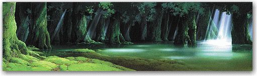 forest from animated film princess mononoke