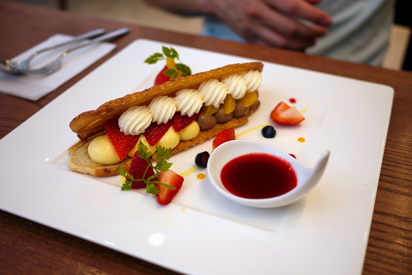 unagi pie dish served at factory cafeteria