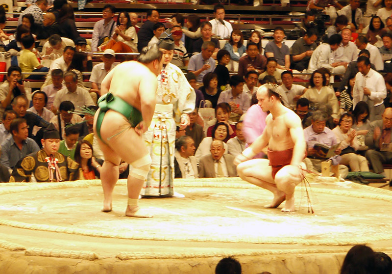 native and foreign sumo wrestlers face off