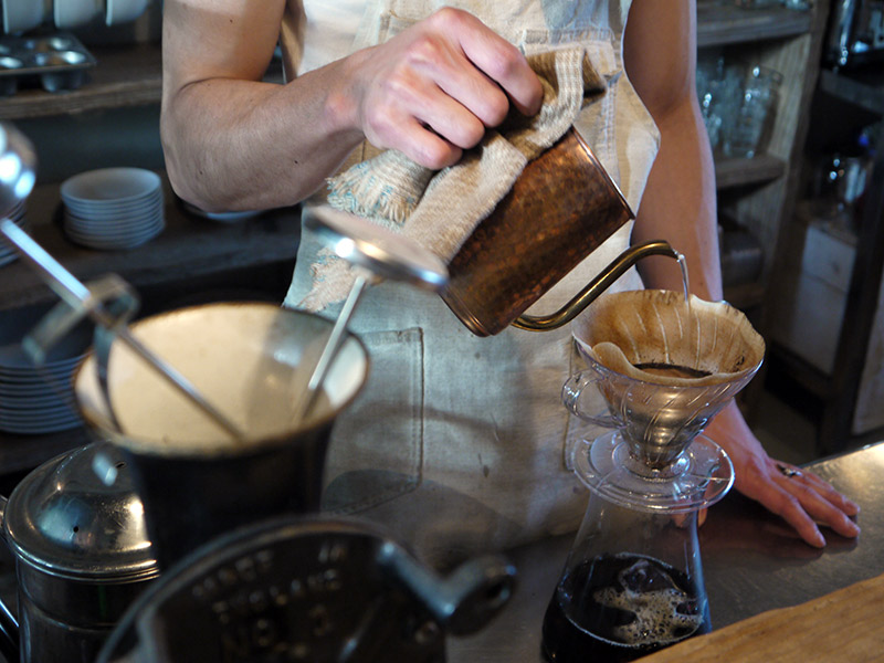 pourover coffee japan copper kettle