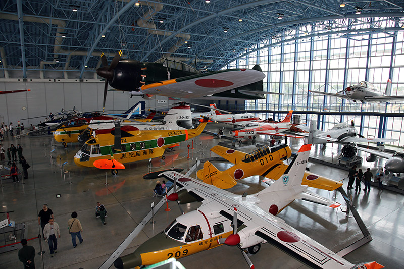 Plethora of planes inside the JASDF Air Park and Museum