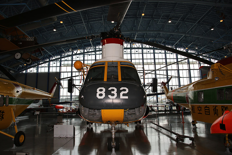 Nose and cockpit of the Sikorsky V-107 helicopter