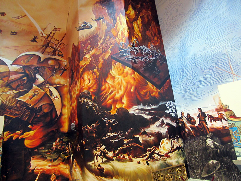 inside mural historical fire and brimstone japan