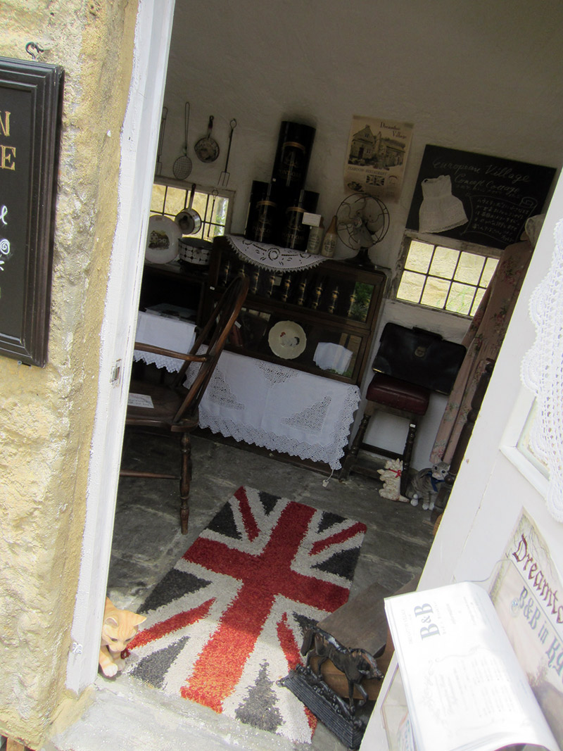 historical style room recreation uk flag on floor union jack