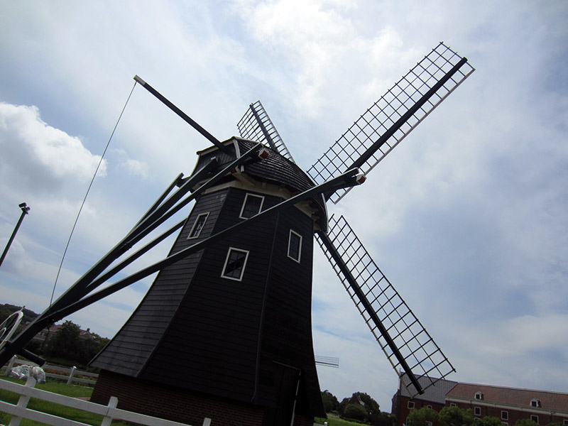 windmill for display propped up life size