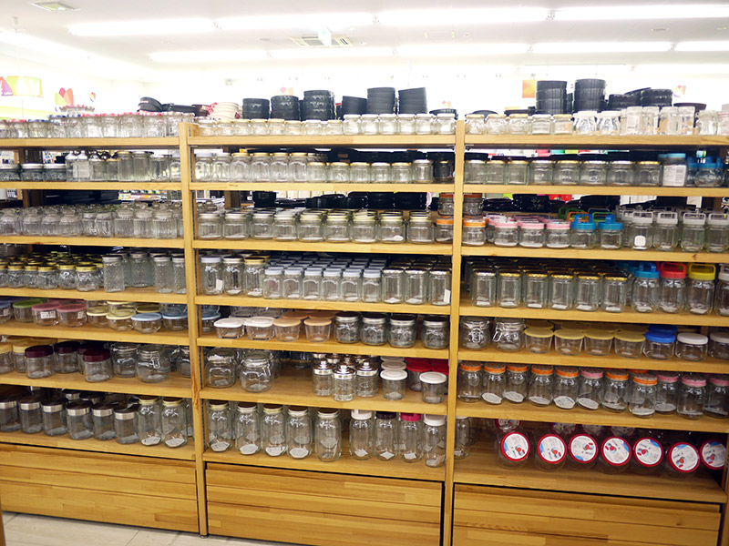 Lots and lots of glass jars