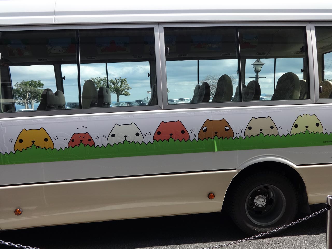 a bus with capybara on it