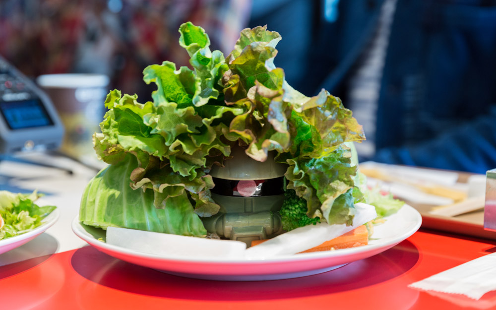 doan island salad at gundam cafe