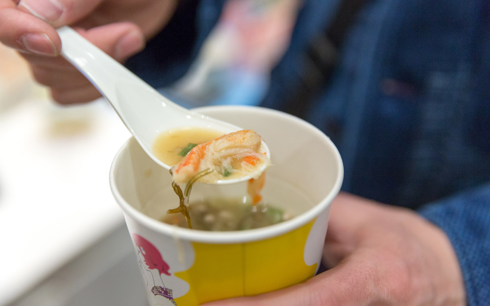 crab soup made at amano freeze dry station