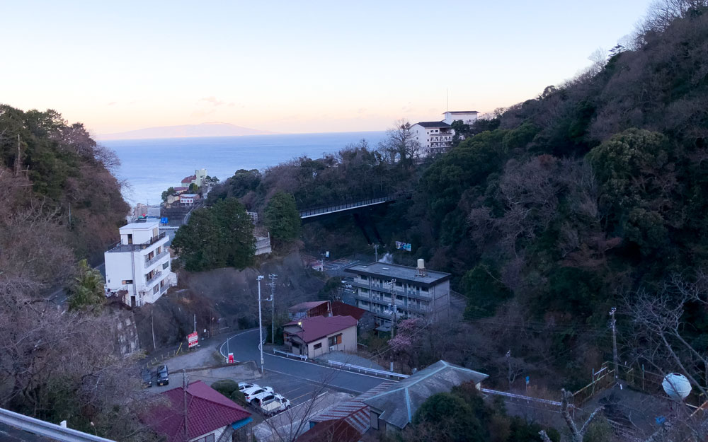 beautiful view from the top of banana wani in atagawa