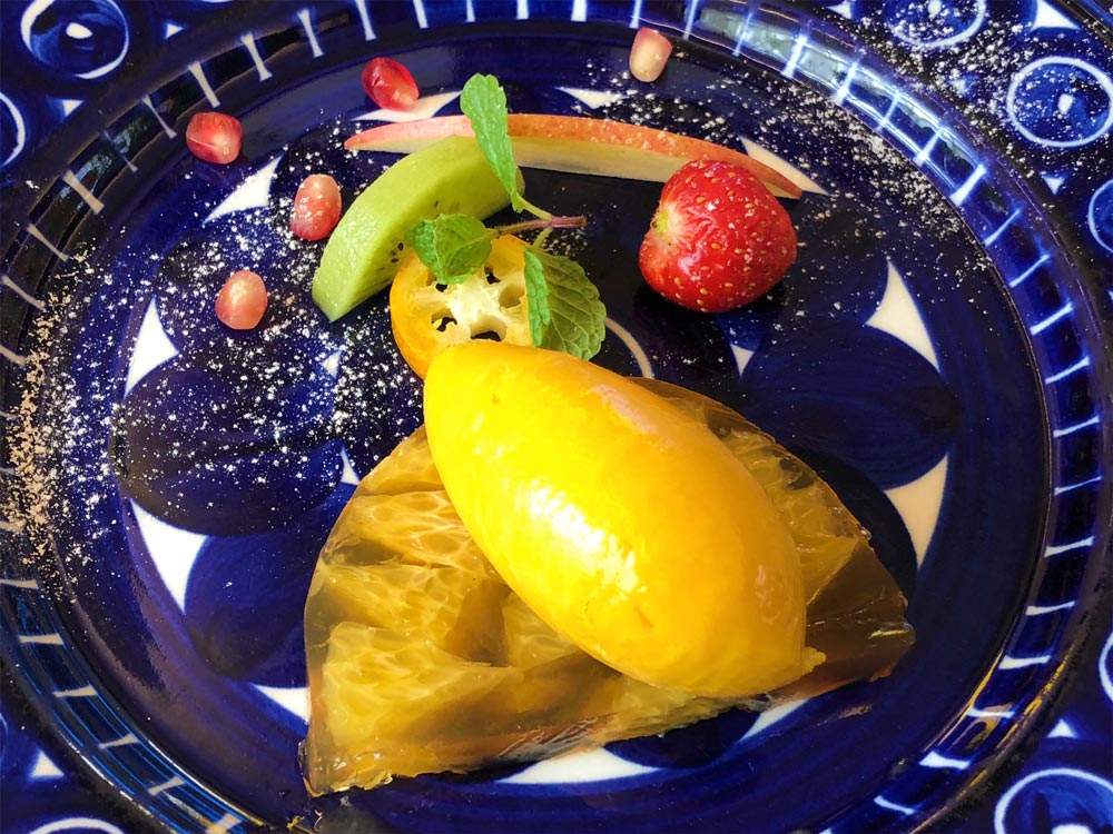 orange terrine dessert made by ristorante massa