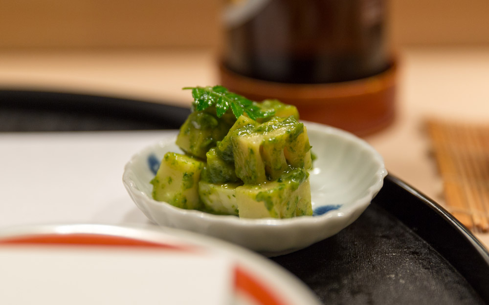 bamboo shoot dish at nanachome kyoboshi