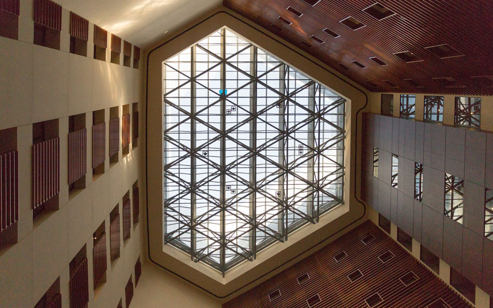 large skylight in park hotel tokyo